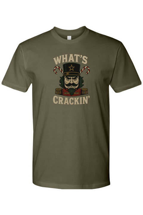 Olive green Christmas t-shirt with 