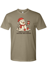 Olive green Christmas t-shirt with 