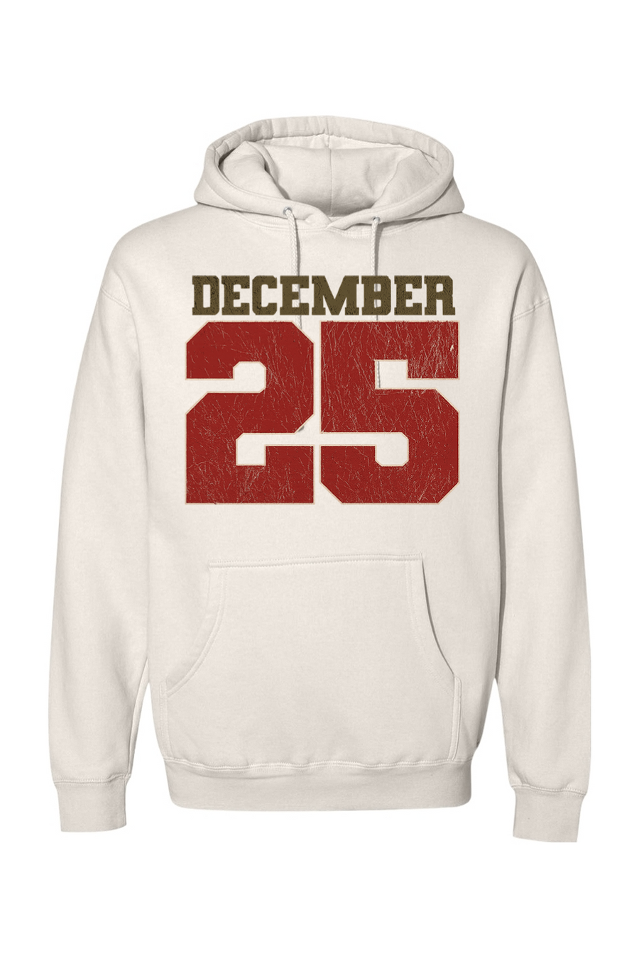 Cream Christmas hoodie with 
