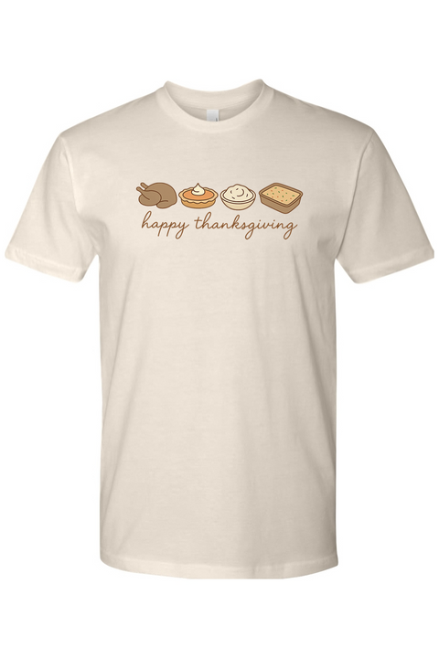 Cream beige Thanksgiving t-shirt with 