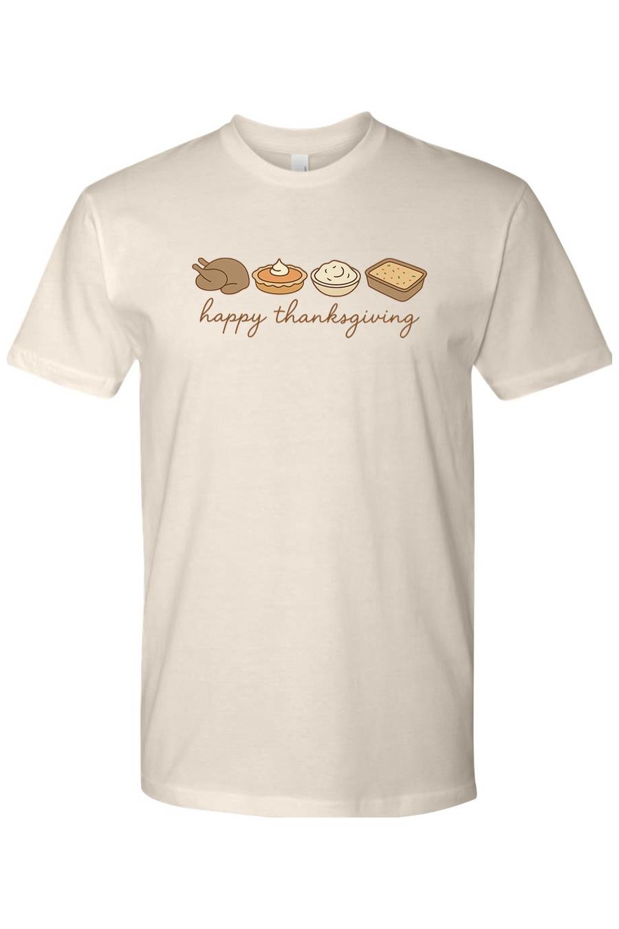 Cream beige Thanksgiving t-shirt with 