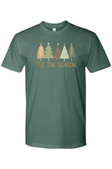 Pine green Christmas t-shirt with 