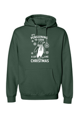 Pine green Christmas hoodie with 