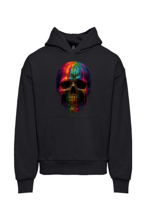 Neon Skull Drip Hoodie
