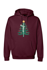 Maroon Christmas hoodie with 