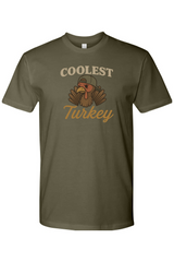 Olive green Thanksgiving t-shirt with 
