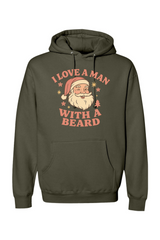 Olive green Christmas hoodie with 