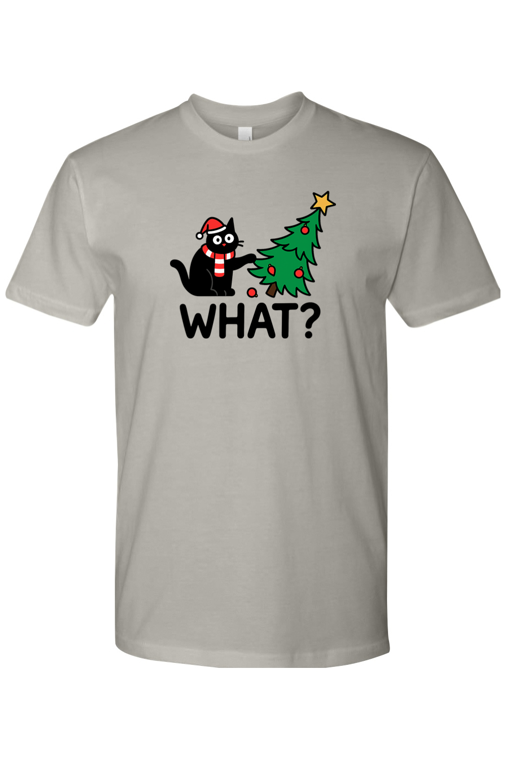 Naughty Cat Christmas Tree T-Shirt