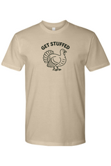 Dark sand beige Thanksgiving t-shirt with 