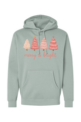 Light green Christmas hoodie with 