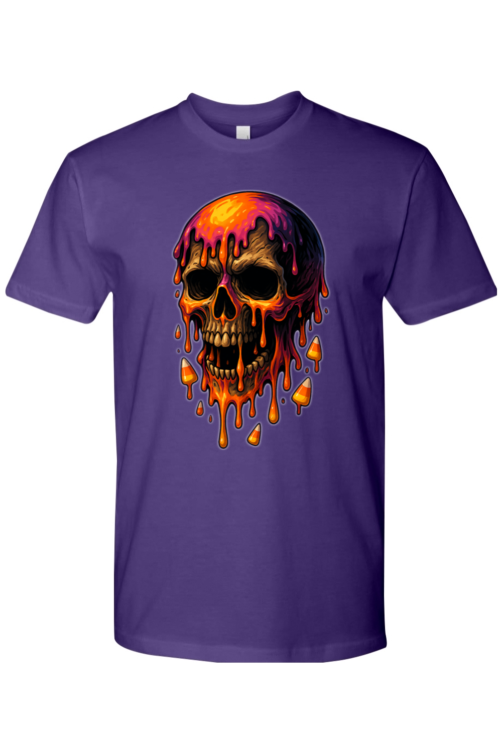 Candy Corn Drip Skull T-Shirt