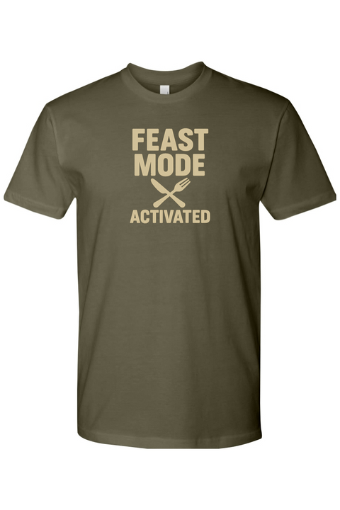 Olive green Thanksgiving t-shirt with 