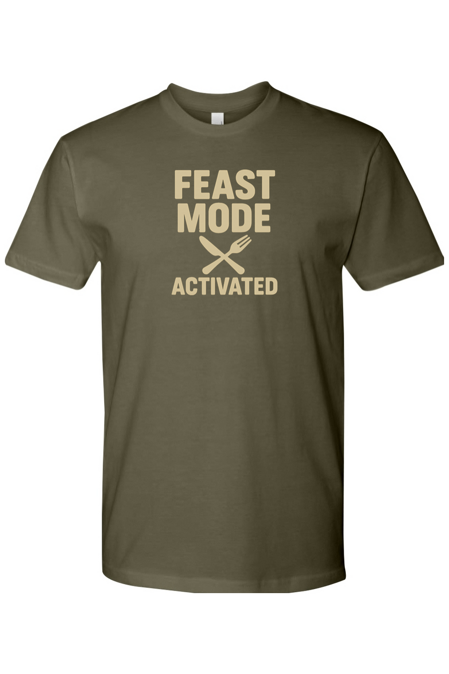 Olive green Thanksgiving t-shirt with 