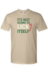 Dark beige Christmas t-shirt with 