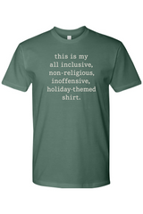 Pine green Christmas t-shirt with 
