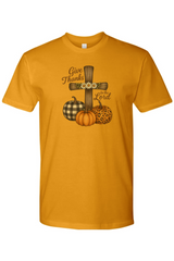Mustard yellow Thanksgiving t-shirt with 