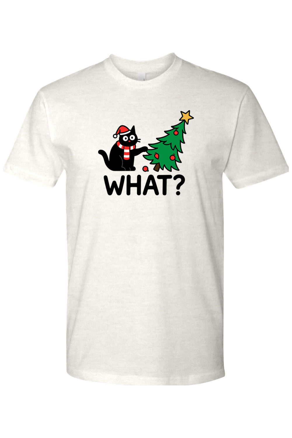Naughty Cat Christmas Tree T-Shirt