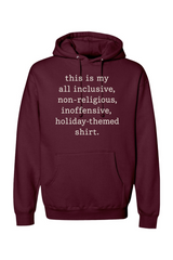 Maroon Christmas hoodie with 