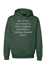 Pine green Christmas hoodie with 