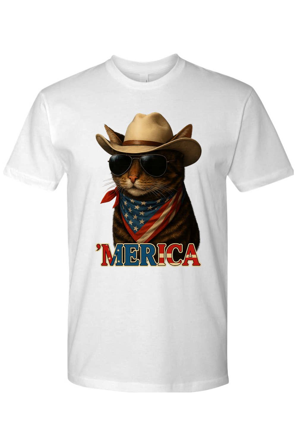 'Merica Cowboy Cat T-Shirt