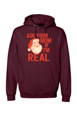 Maroon Christmas hoodie with 