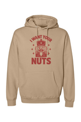 Dark beige funny Christmas hoodie with 