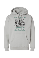 Gray Christmas hoodie with 
