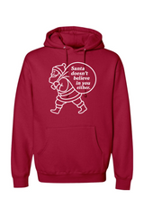 Red Christmas hoodie with 
