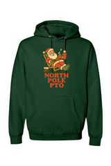 Dark green vintage Christmas hoodie with 
