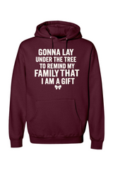 Maroon Christmas hoodie with 