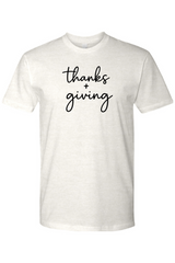 Light cream Thanksgiving t-shirt with 