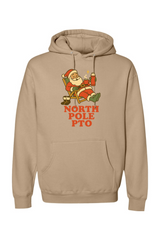 Dark beige vintage Christmas hoodie with 