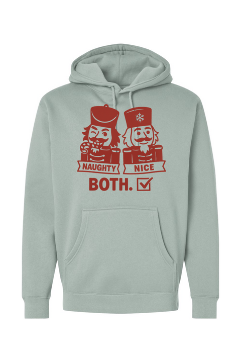Light green funny Christmas hoodie with 