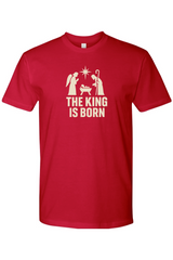 Red religious Christmas t-shirt with 