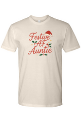 Beige Christmas t-shirt with 