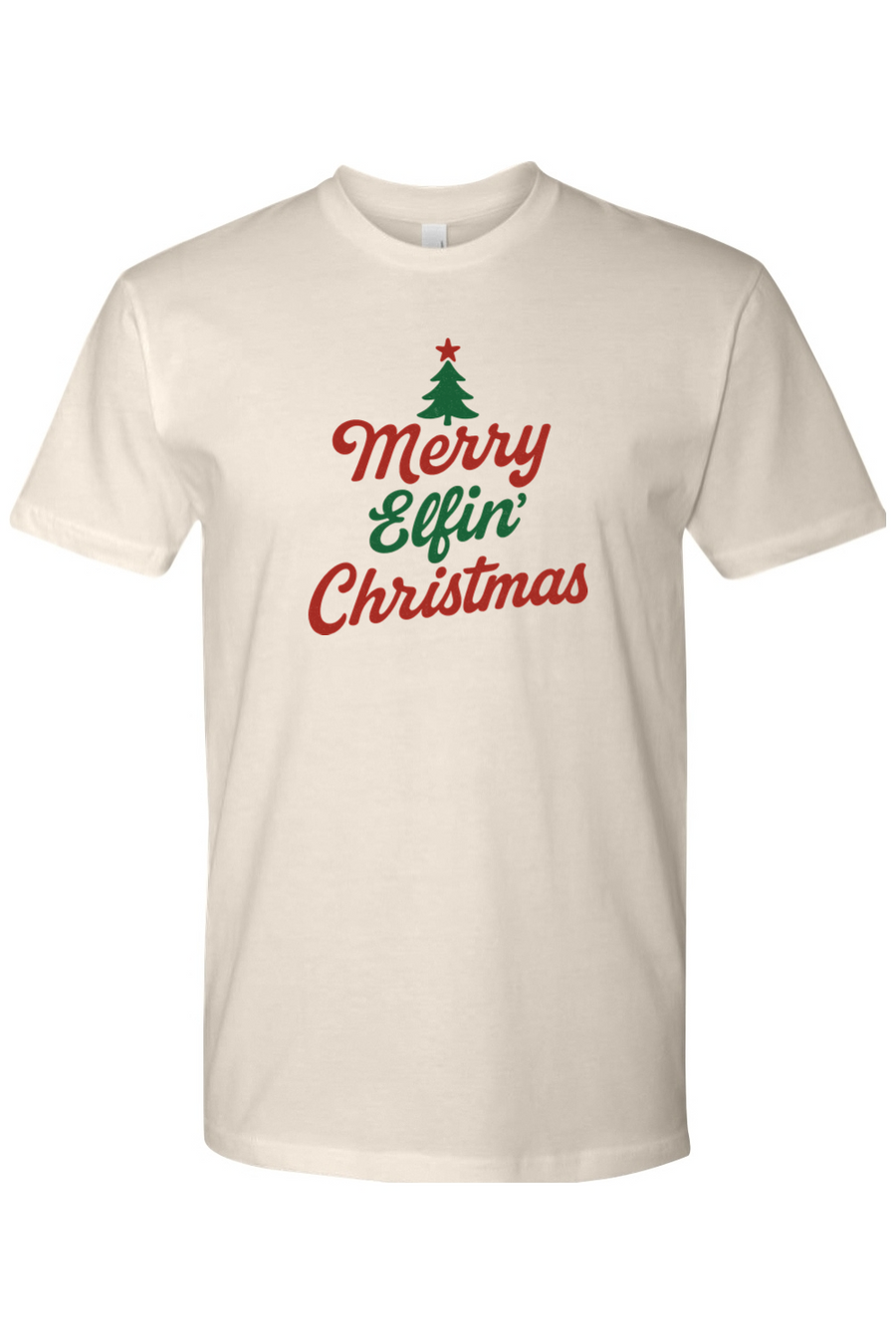 Beige Christmas t-shirt with 