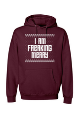 Maroon Christmas hoodie with 