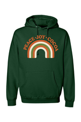 Dark green vintage Christmas hoodie with 
