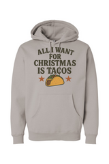 Gray Christmas hoodie with 