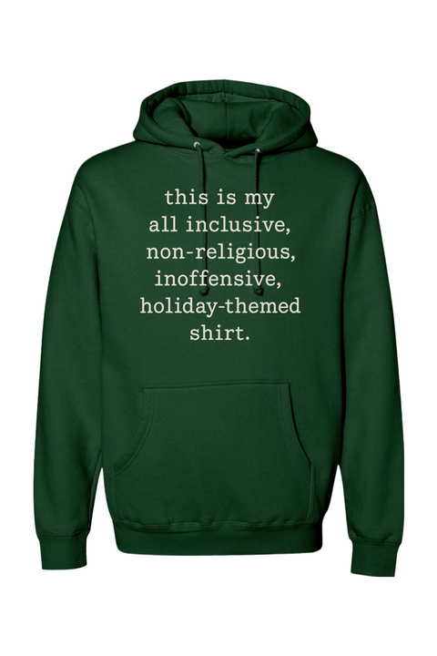 Dark green Christmas hoodie with 
