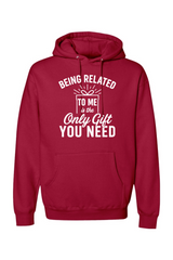 Red Christmas hoodie with 
