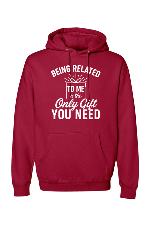 Red Christmas hoodie with 