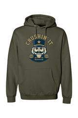 Olive green Christmas hoodie with 