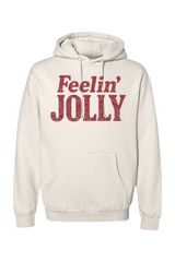 Beige Christmas hoodie with 