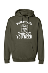 Olive green Christmas hoodie with 
