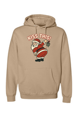 Dark beige Christmas hoodie with 