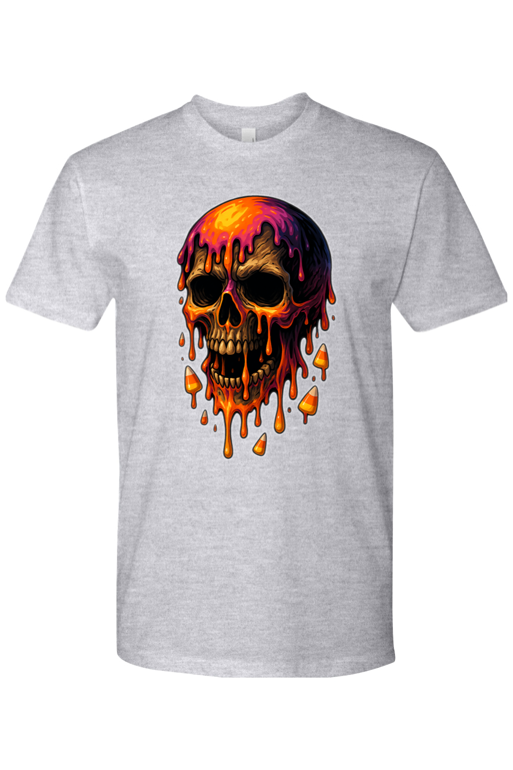 Candy Corn Drip Skull T-Shirt
