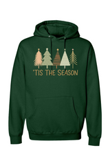 Dark green Christmas hoodie with 
