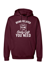 Maroon Christmas hoodie with 
