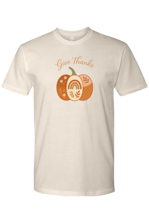 Cream beige Thanksgiving t-shirt with 